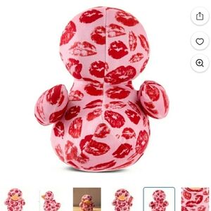 Best VALENTINE GALENTINE GIFT Plush Stuffed DUCK with Red KISS HEARTS Pattern